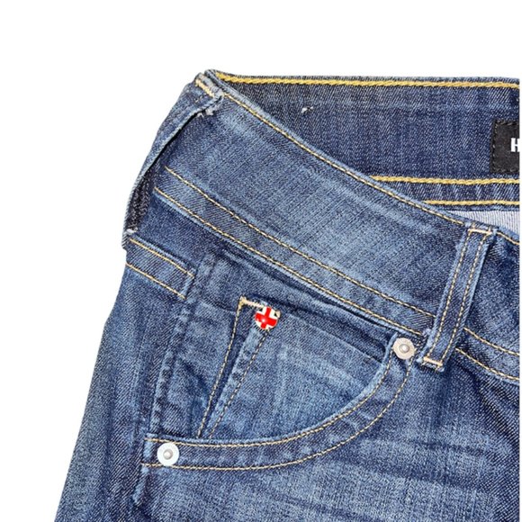 Hudson Mid Rise Signature Blue Denim Boot Cut Jeans Size 24 - Picture 8 of 16